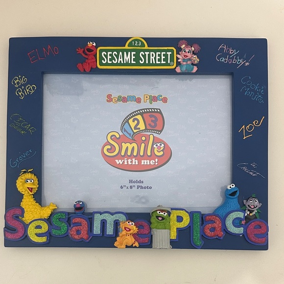 Sesame Street | Other | Sesame Street Blue Photo Frame With Colorful
